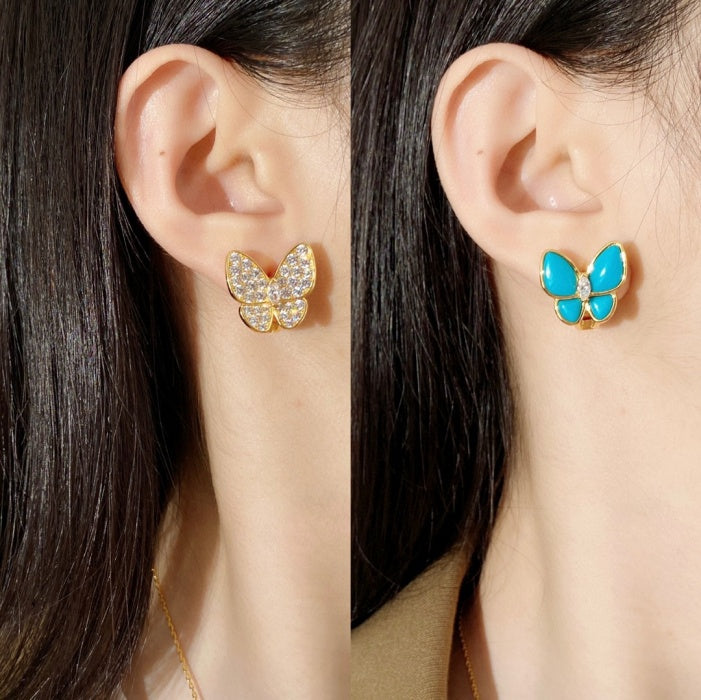 Brincos Two Butterfly Shine