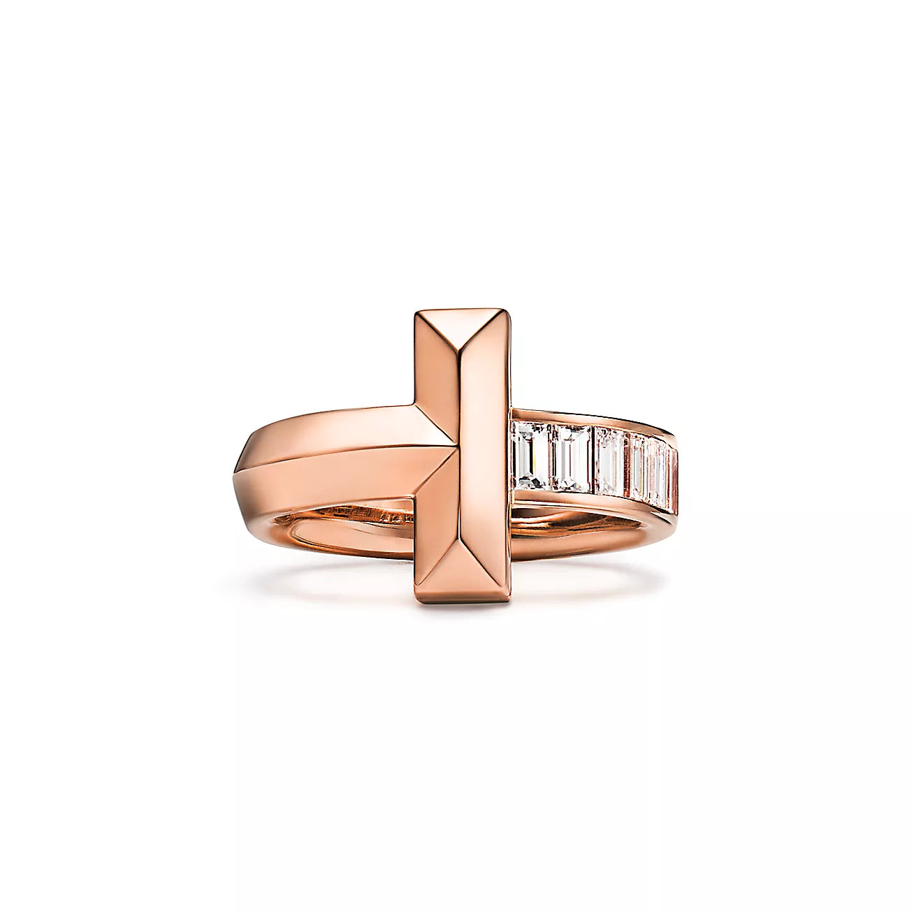 Anel T1 Brilhantes Baguete