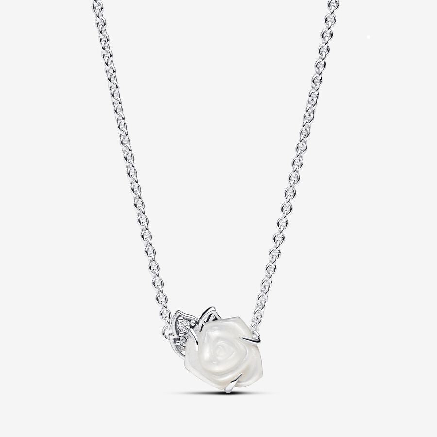 Colar Bloom Collier Rosa branca