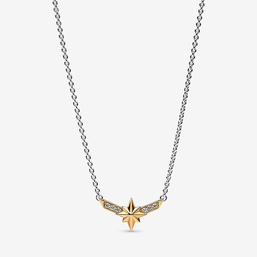 Colar Capitã Marvel Estrela Octograma