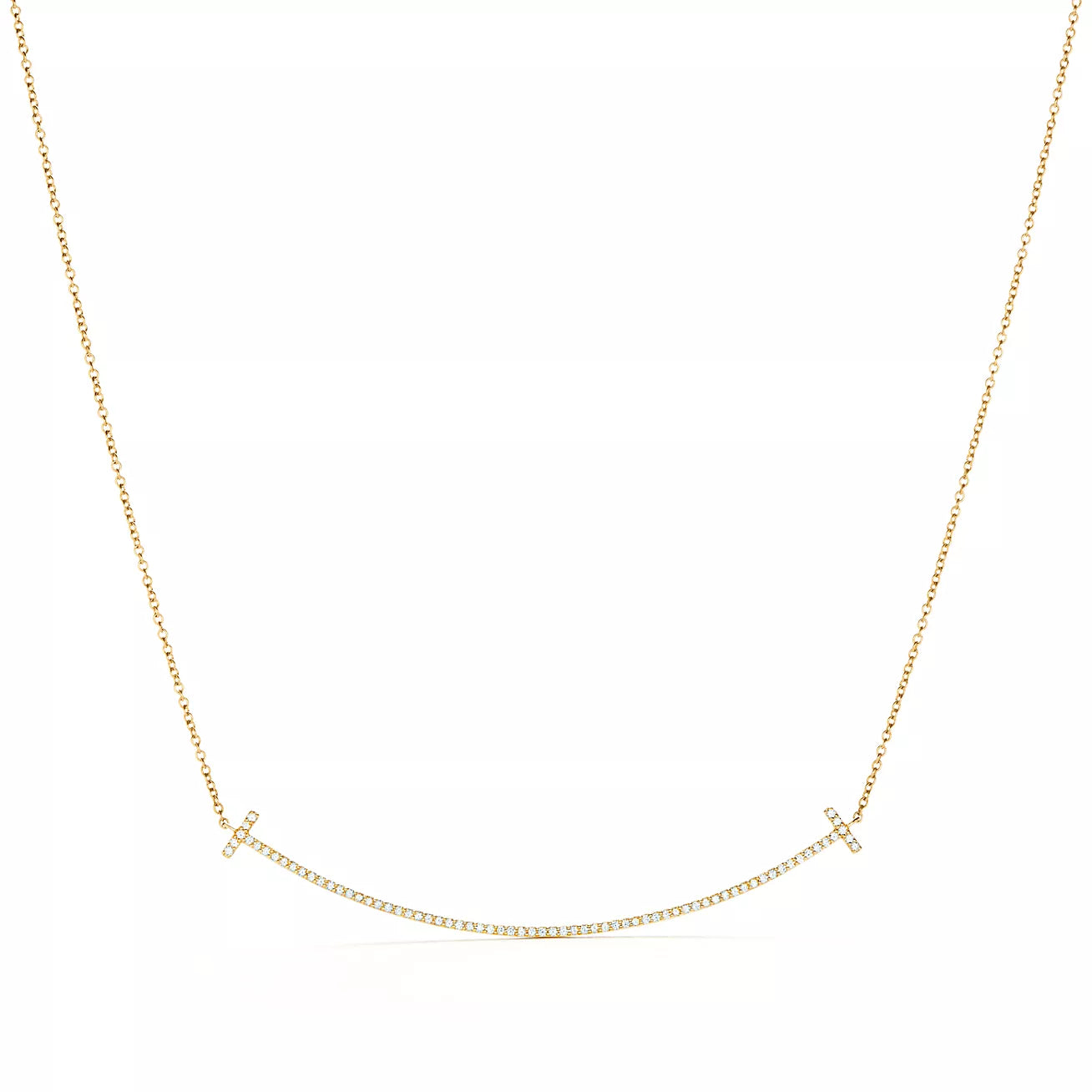 Colar Smile T com Brilhantes - Grande