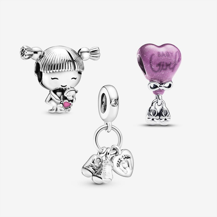 É uma Menina! Trio de Charm de Revelação de Gênero