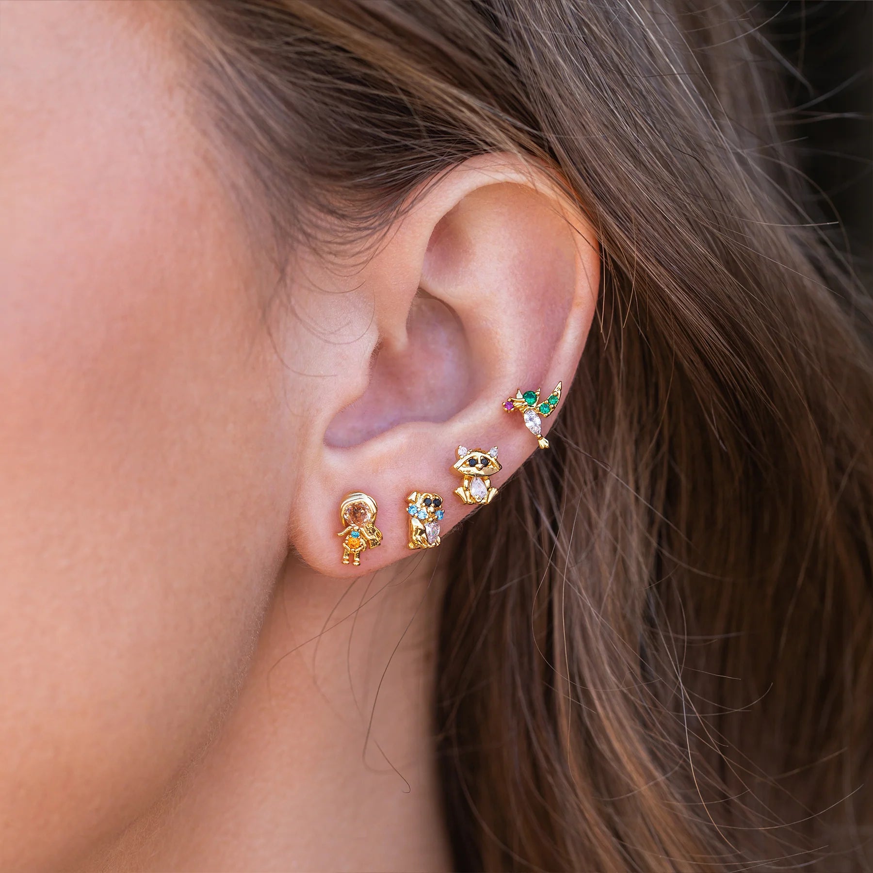 Conjunto de Brincos Princesa Pocahontas