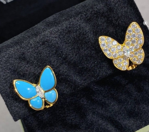 Brincos Two Butterfly Shine