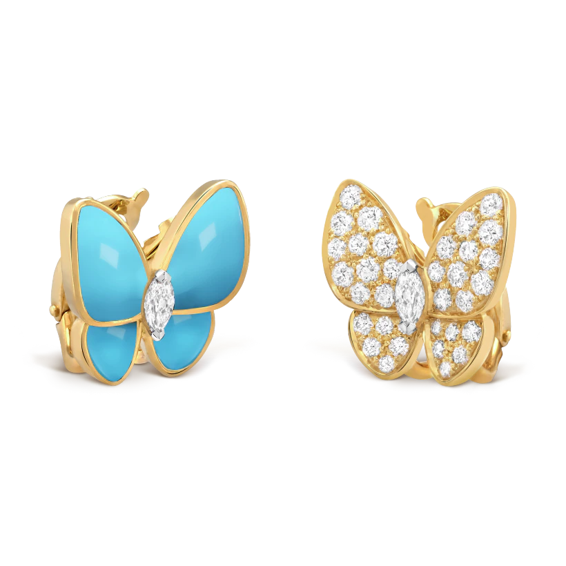 Brincos Two Butterfly Shine