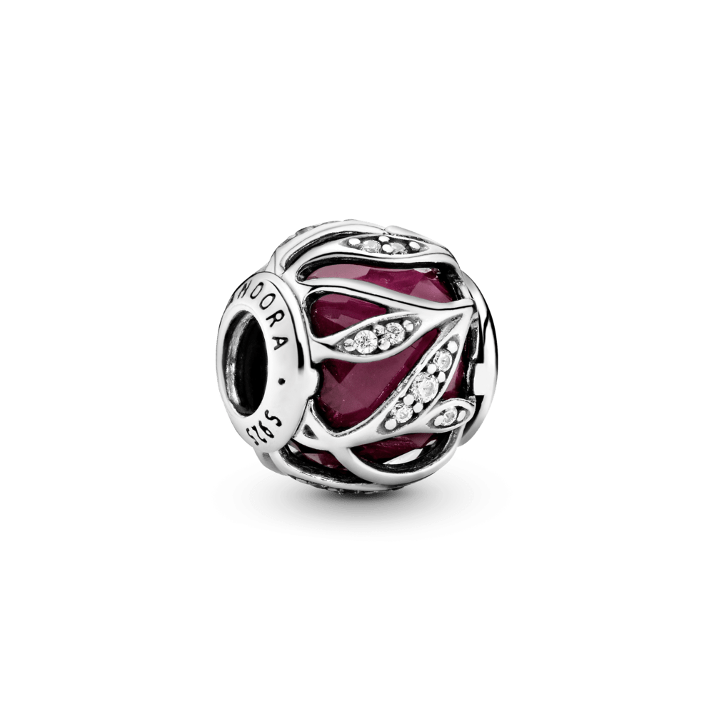 Charm Petit Facetado Vermelho Brilho Da Natureza