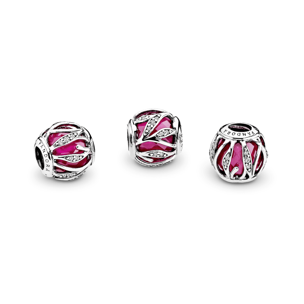 Charm Petit Facetado Vermelho Brilho Da Natureza