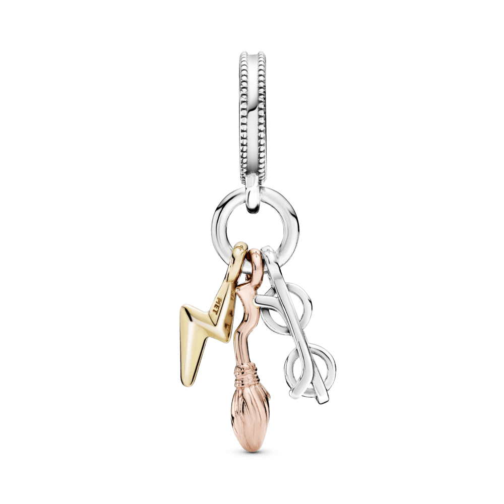 Charm Pendente Óculos, Nimbus 2000 E Raio - Harry Potter - Wayne  Joias