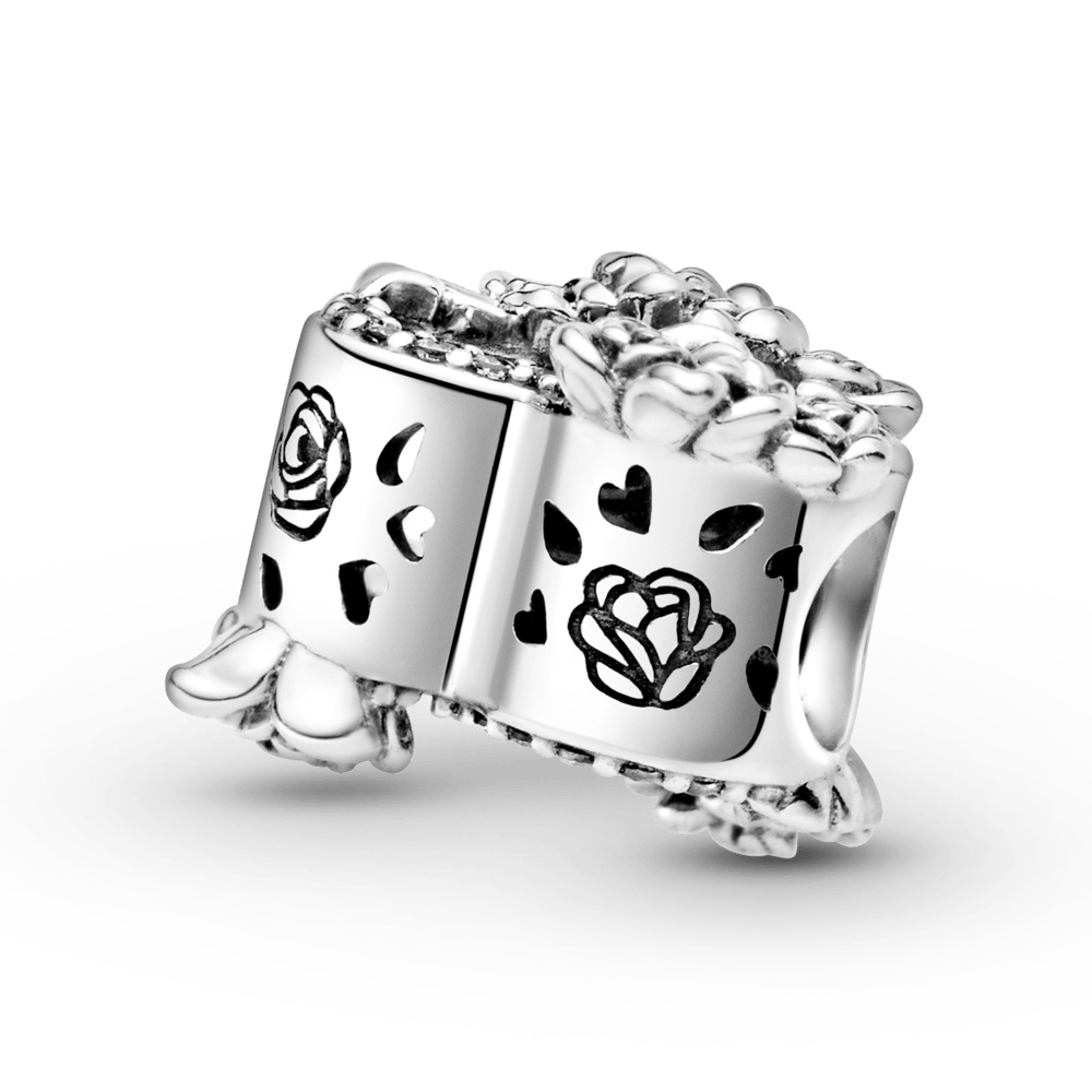 Charm Coração Aberto E Rosas