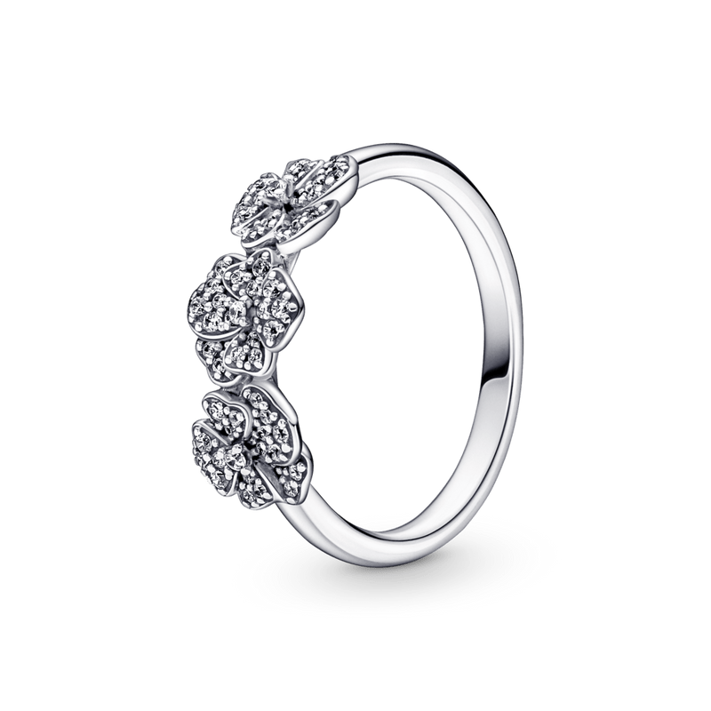 Anel Tres Flores Amor-Perfeito - Wayne  Joias