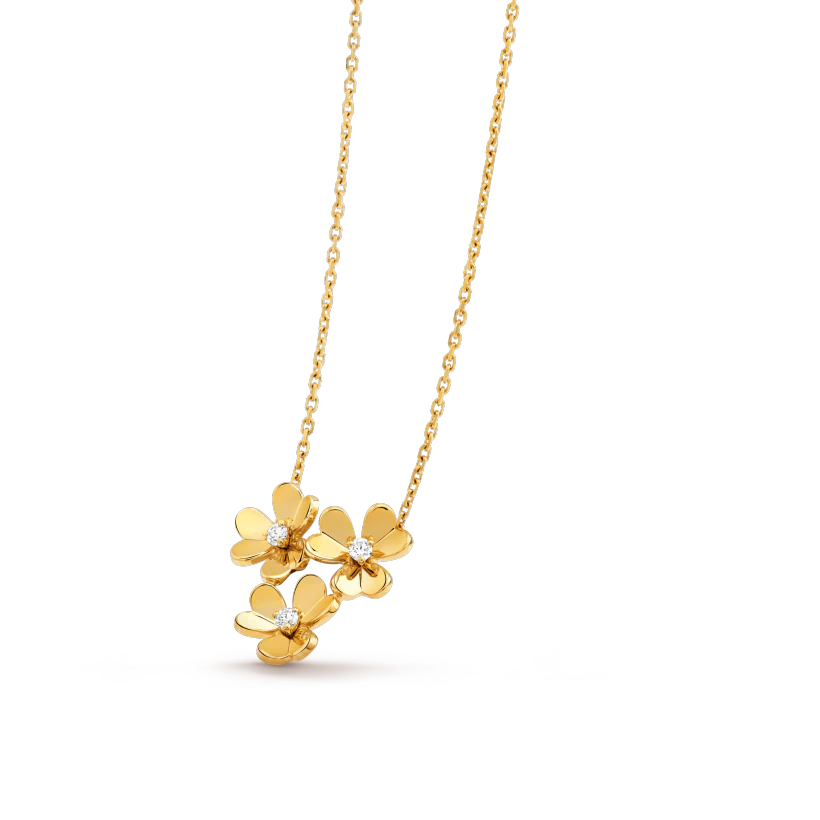 Colar Frivole 3 Flores - Wayne Joias