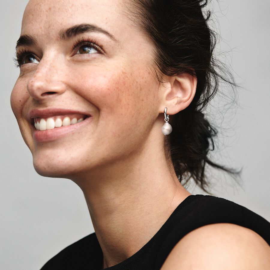Brincos de Argola de Pérolas de Água Doce - Wayne Joias