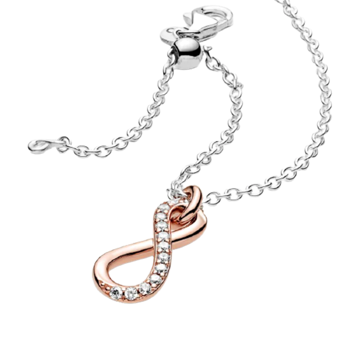 Colar Brilho Infinito Rosé - Wayne Joias