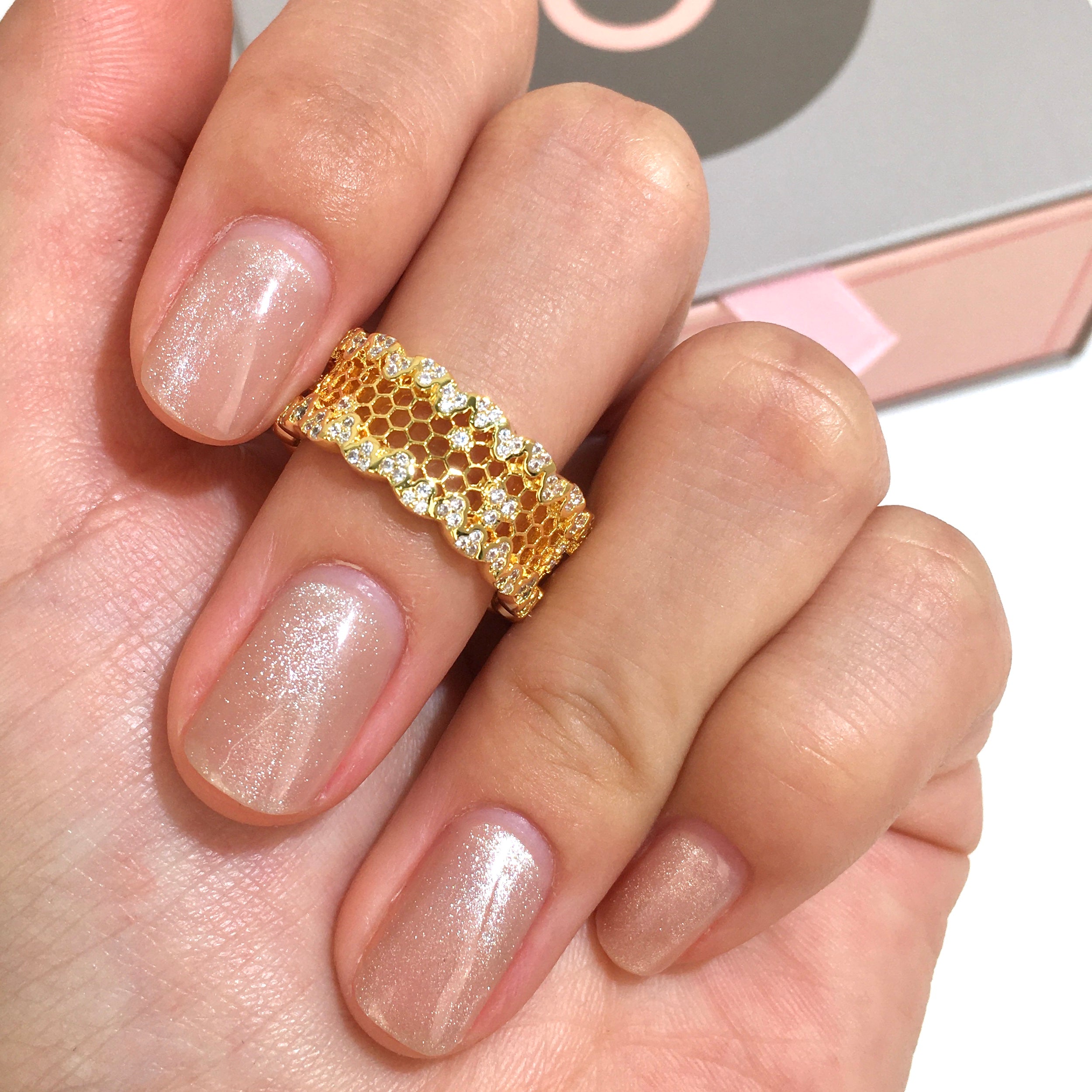 Anel Favo de Mel - Wayne Joias