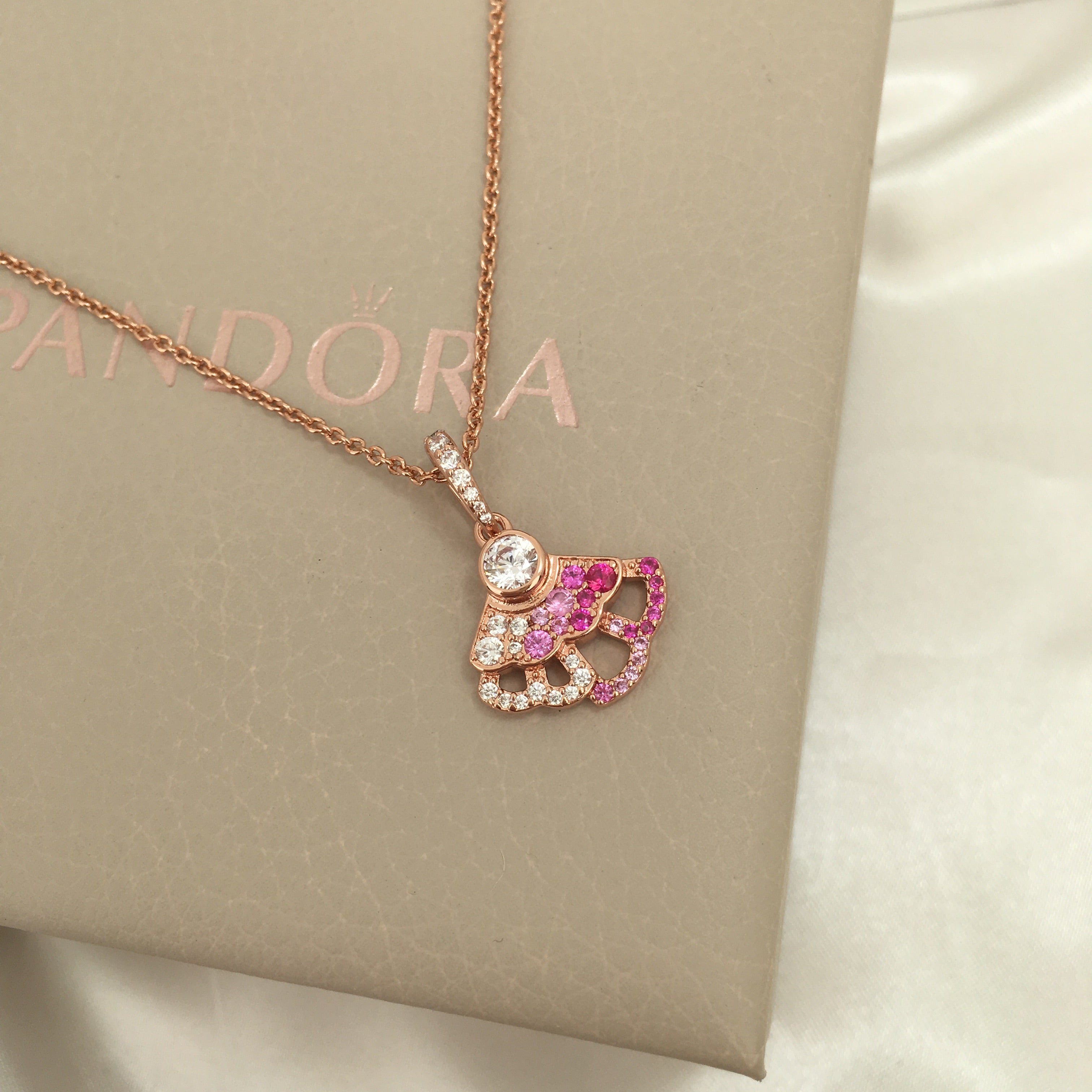 Colar Pink Fan Collier - Wayne Joias