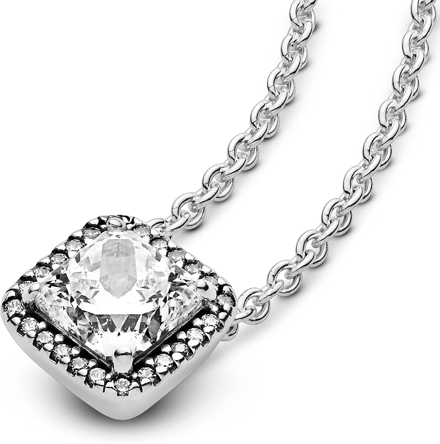 Colar Halo Quadrado Brilhante - Wayne Joias