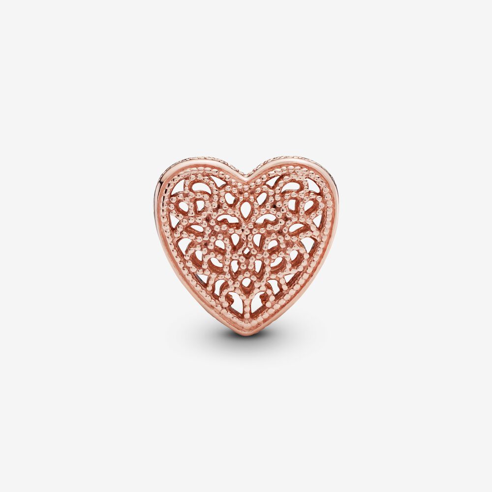 Charm Coração Rosé - Wayne  Joias