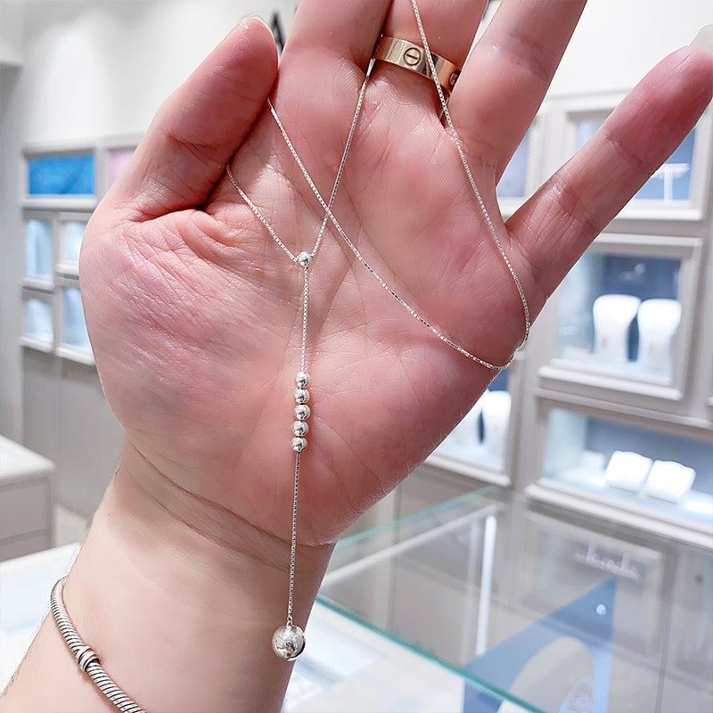 Colar em Y com Esferas - Wayne Joias