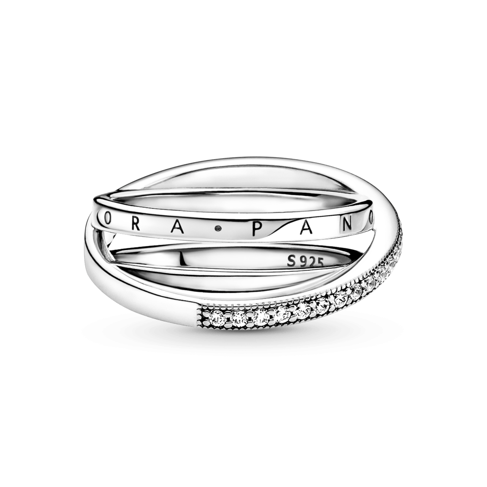 Anel Triplo Em Pavé Signature - Wayne  Joias