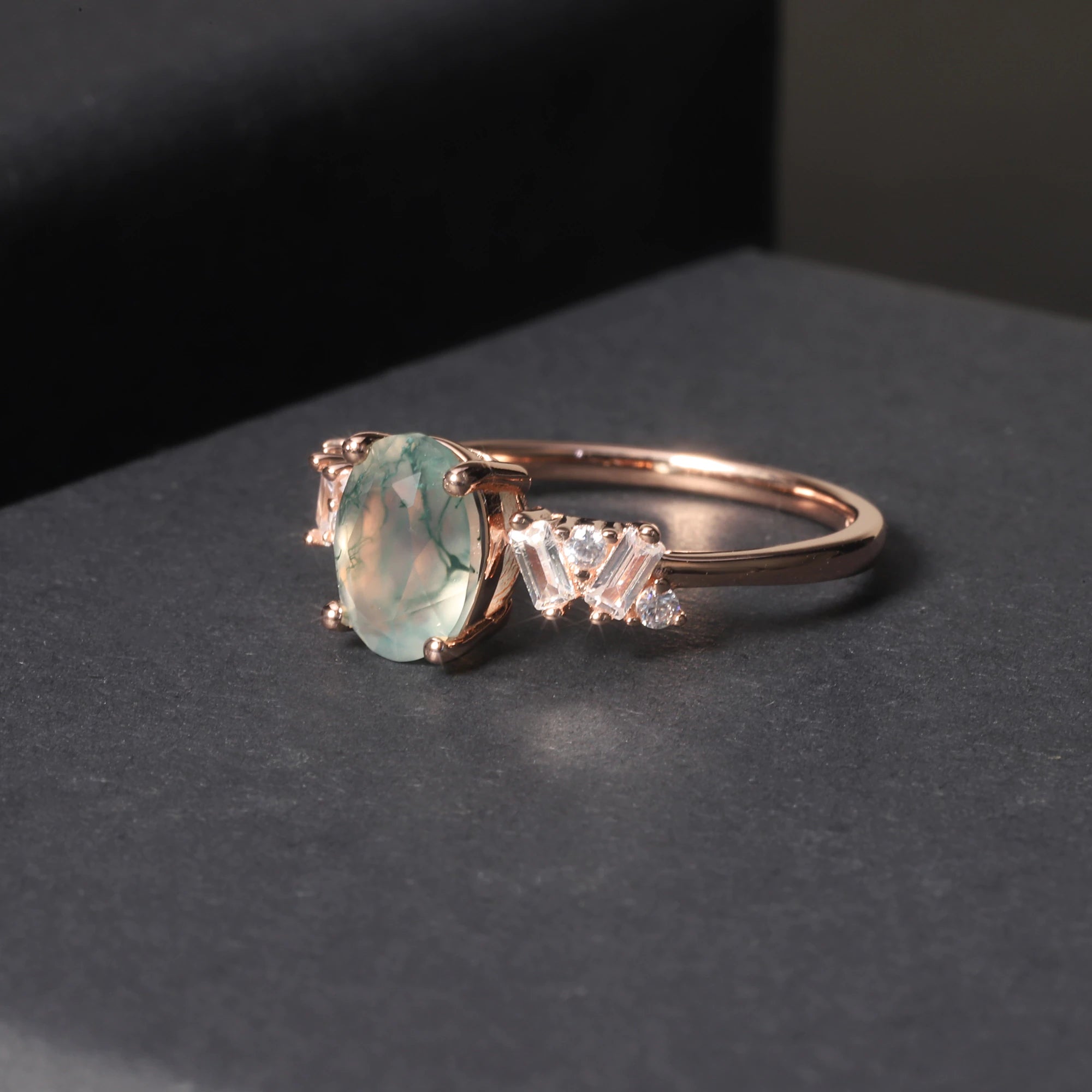 Anel Vintage Agata Musgo