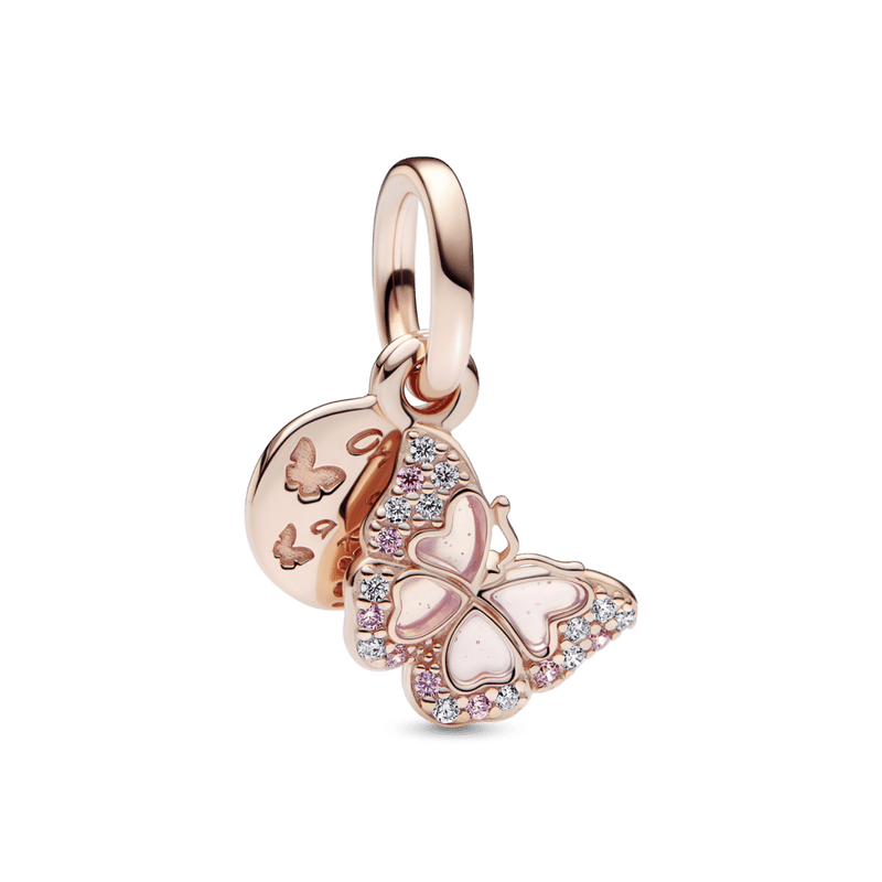 Charm Borboleta Rosa