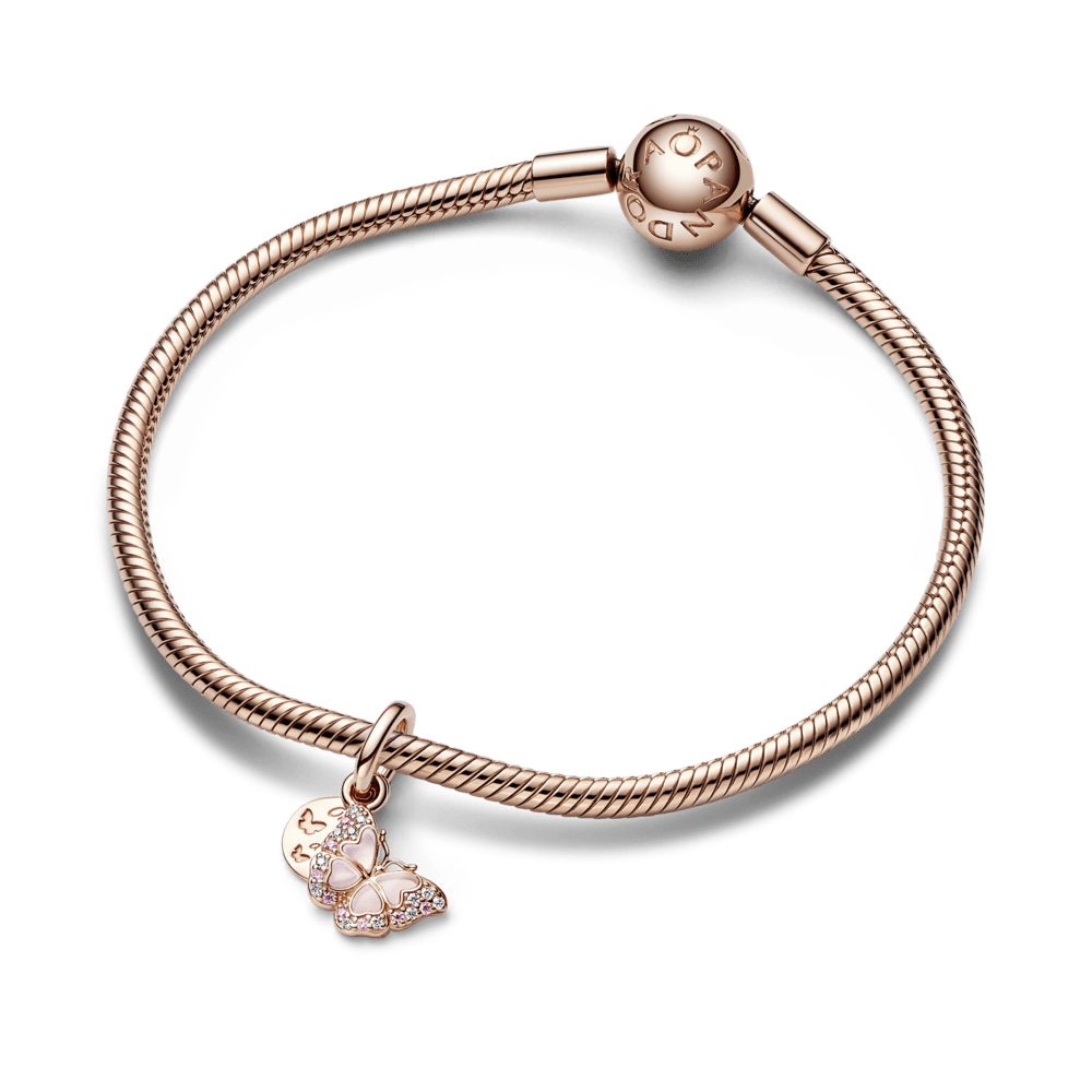 Charm Borboleta Rosa