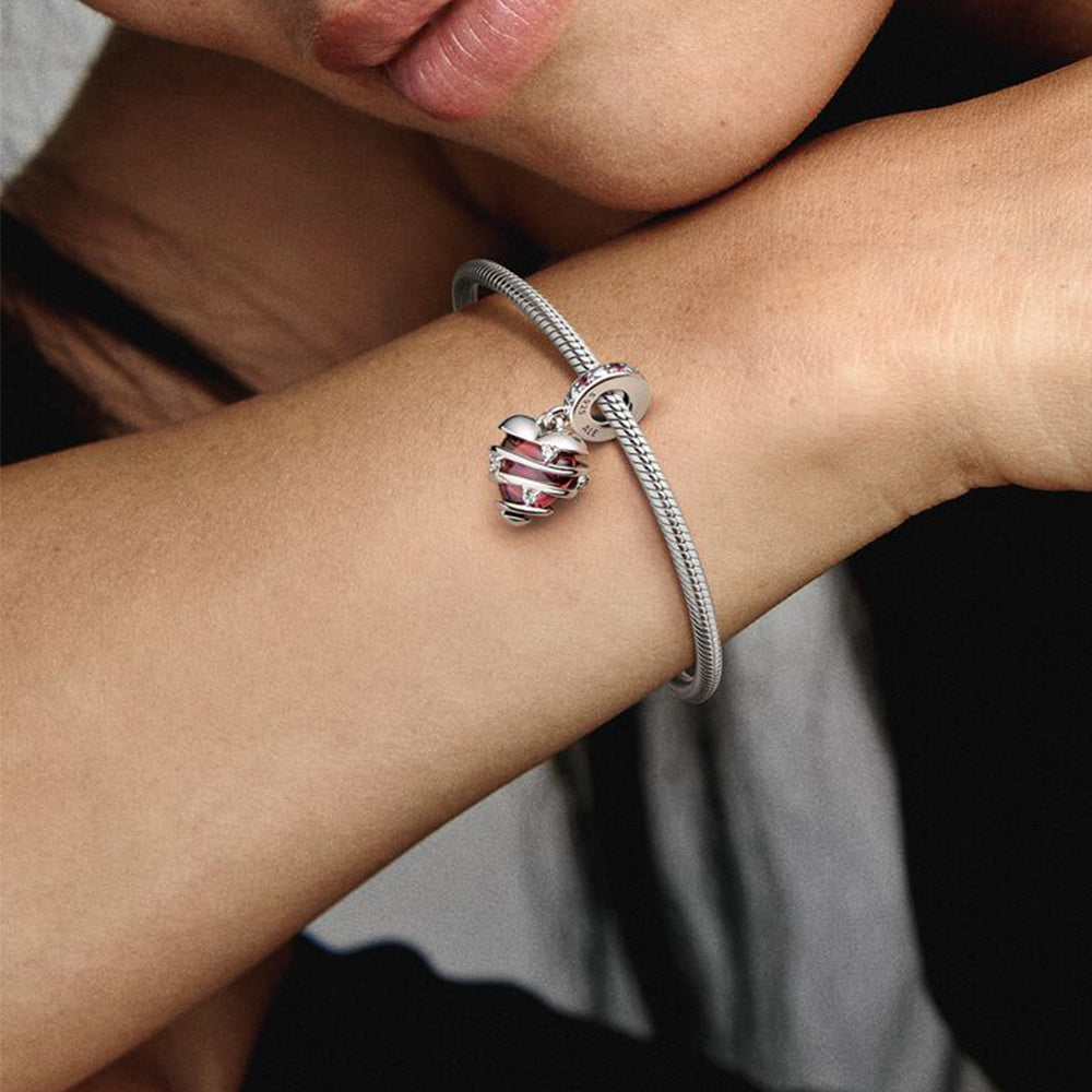 Charm Confissão de Amor em Forma de Coração Espiral