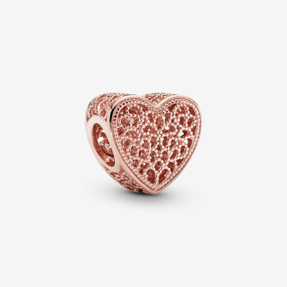 Charm Coração Rosé - Wayne  Joias