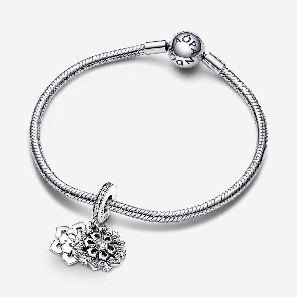 Charm Floco de Neve Duplo - Wayne  Joias