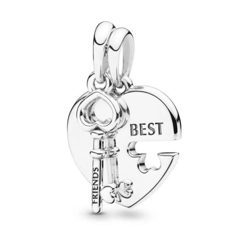 Charm Melhores Amigos Coração e Chave - Wayne Joias