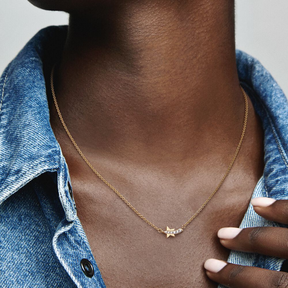 Colar de Pavé Collier Estrela Cadente