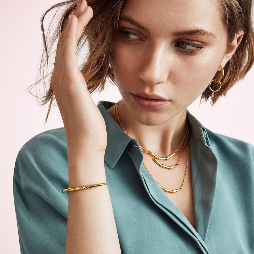 Colar de Haste de Flor - Wayne Joias