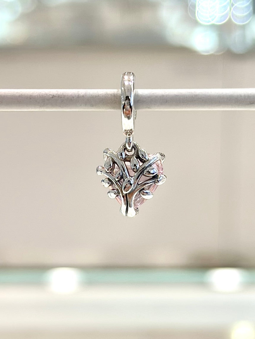 Charm Árvore genealógica rosa e coração