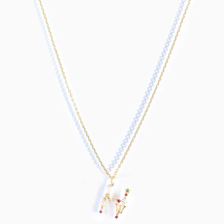 Colar Letra Borboleta