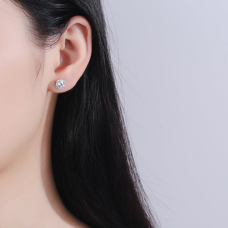 Brinco Halo Brilhantes - Wayne Joias