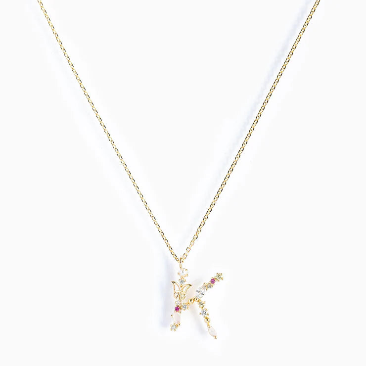 Colar Letra Borboleta