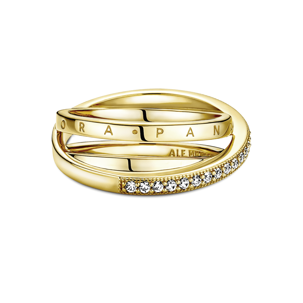 Anel Triplo Em Pavé Signature - Wayne  Joias