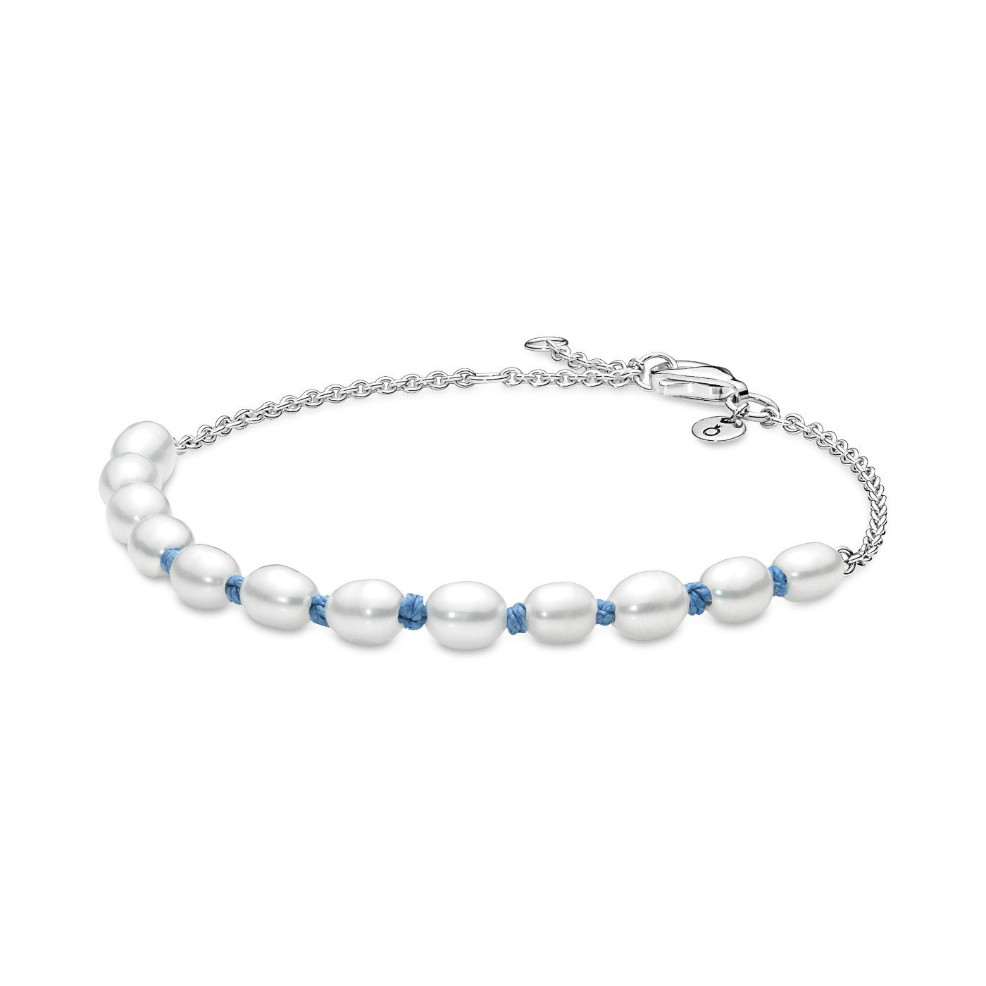 Pulseira de Corrente de Fio Azul de Pérola - Wayne  Joias