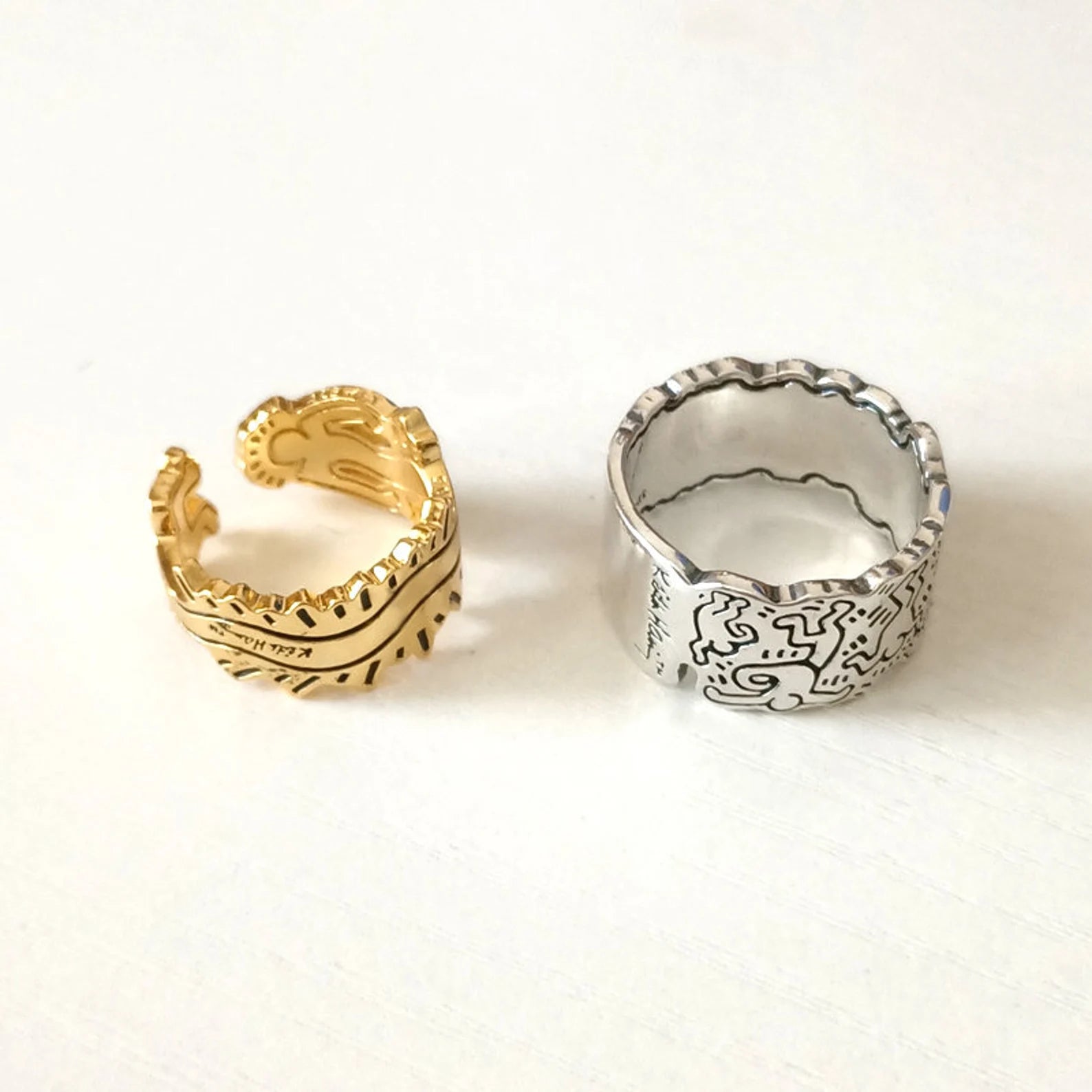 Anel Aberto Figura Ondulada