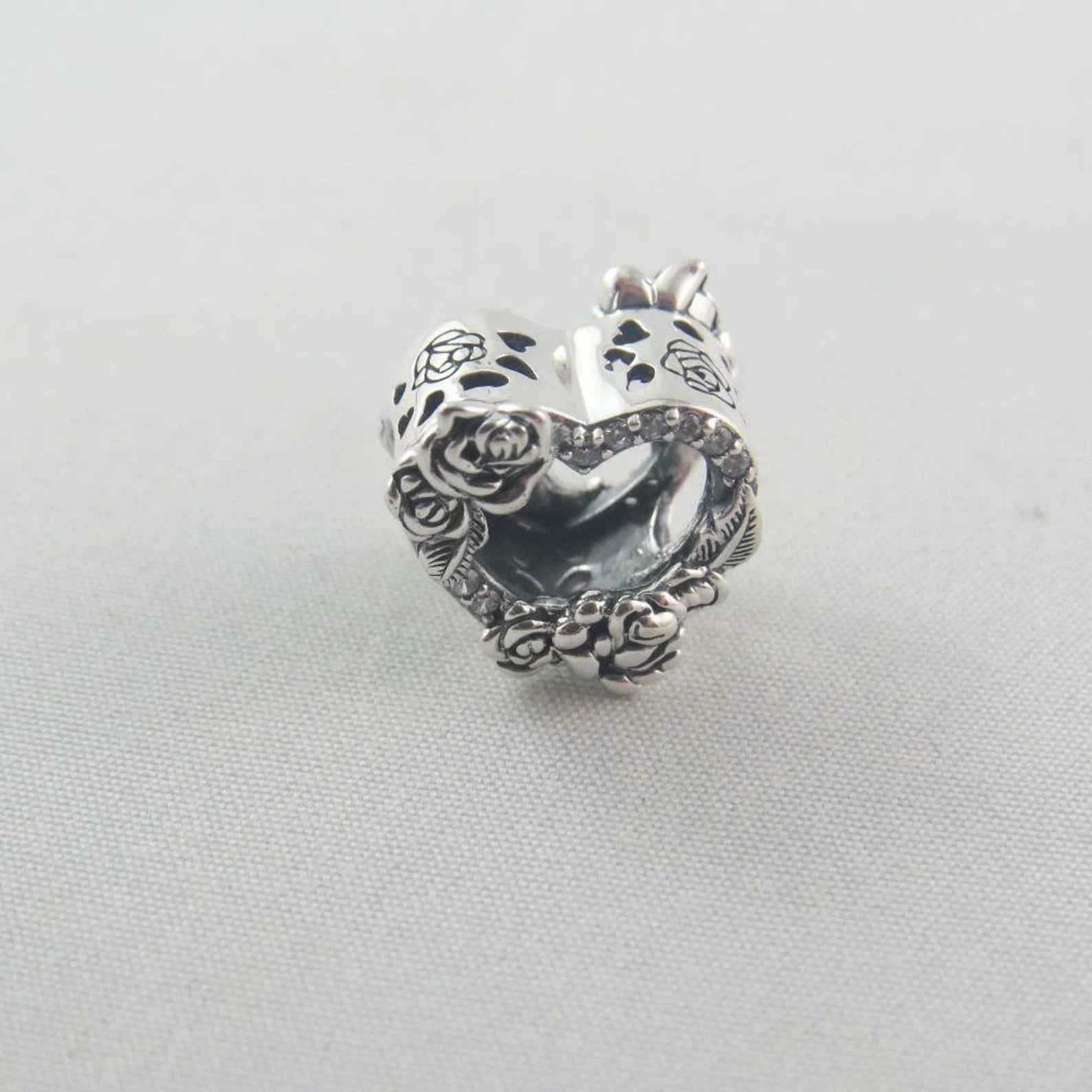 Charm Coração Aberto E Rosas