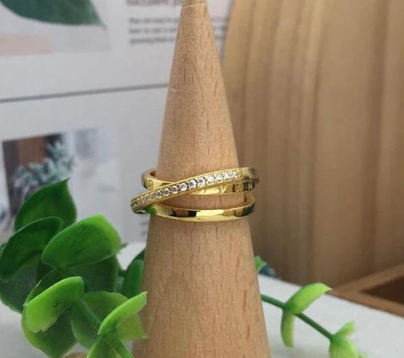 Anel Triplo Em Pavé Signature - Wayne  Joias