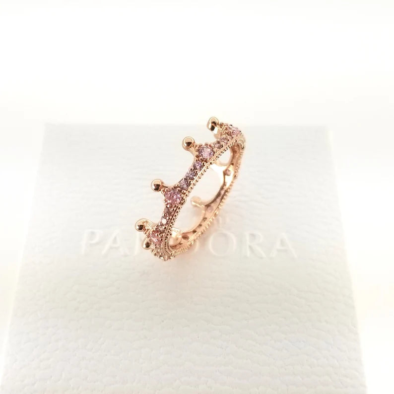 Anel Rose Coroa Da Princesa - Wayne Joias