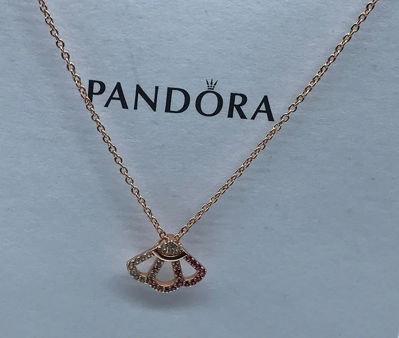 Colar Pink Fan Collier - Wayne Joias