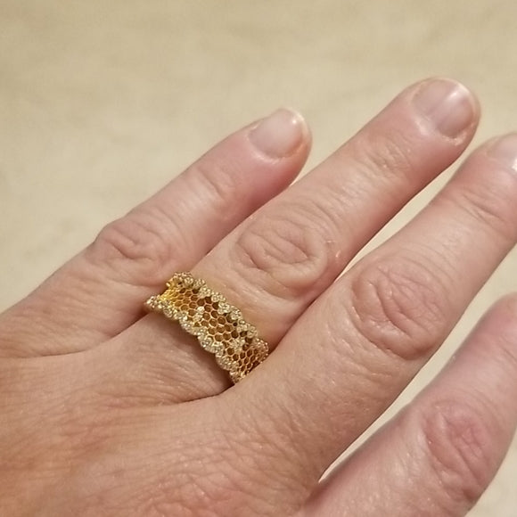 Anel Favo de Mel - Wayne Joias