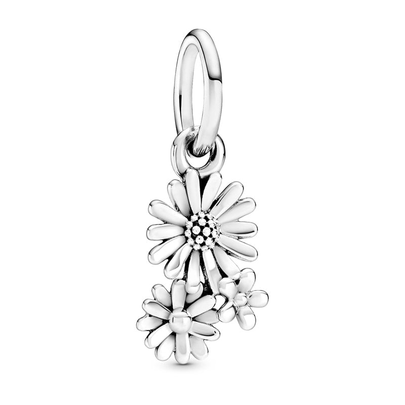 Charm Pendurado com Buquê de Flores Margaridas - Wayne  Joias