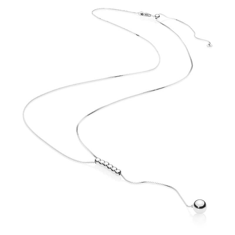 Colar em Y com Esferas - Wayne Joias