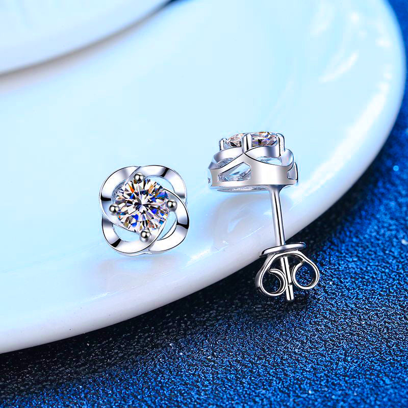 Brinco Trevo Brilhante - Wayne Joias