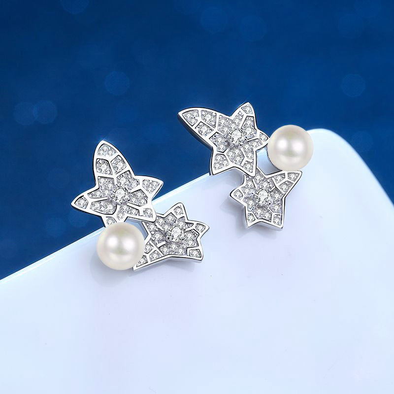 Brinco Brilho Marinho - Wayne Joias