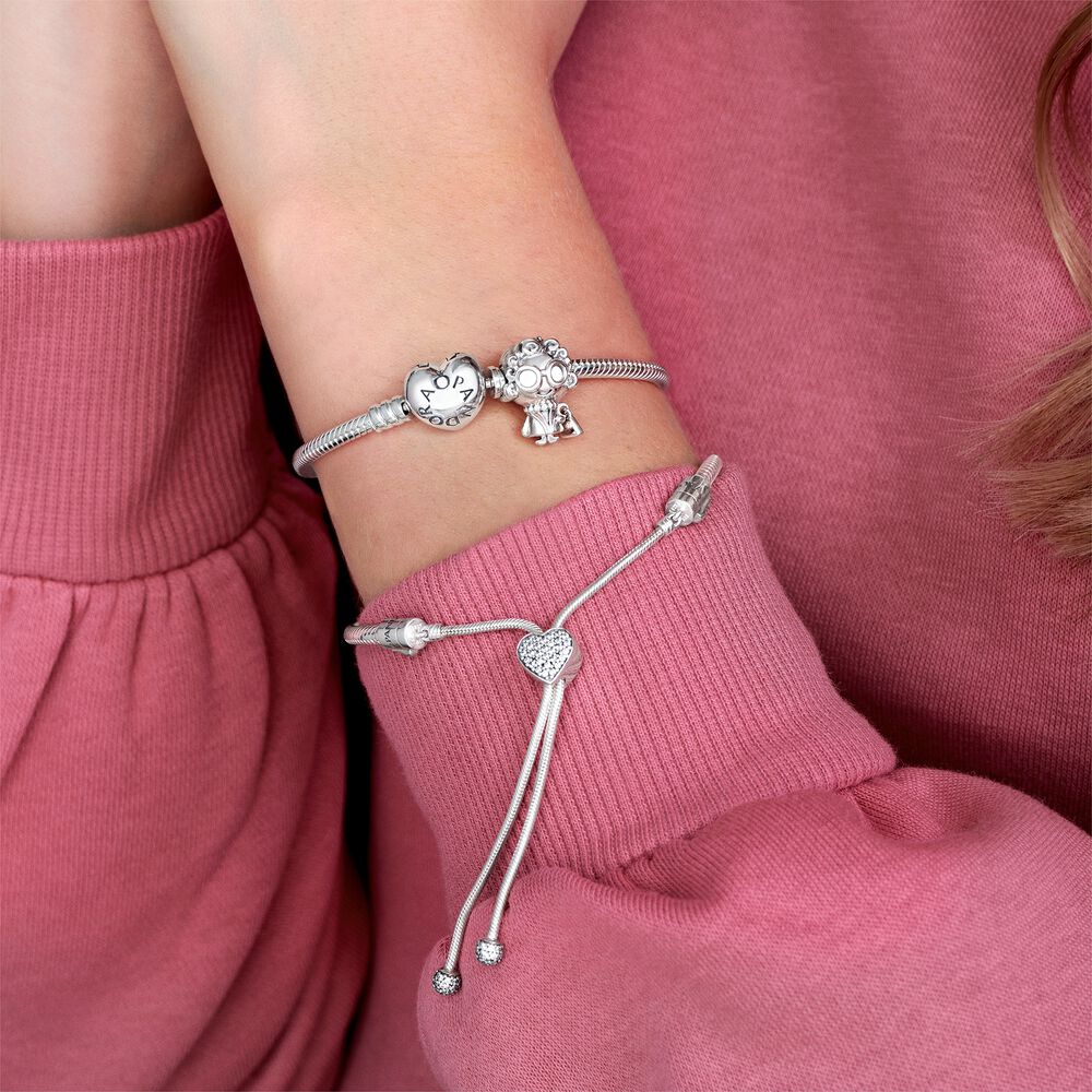 Pulseira Prata Ajustável Deslizante Pandora