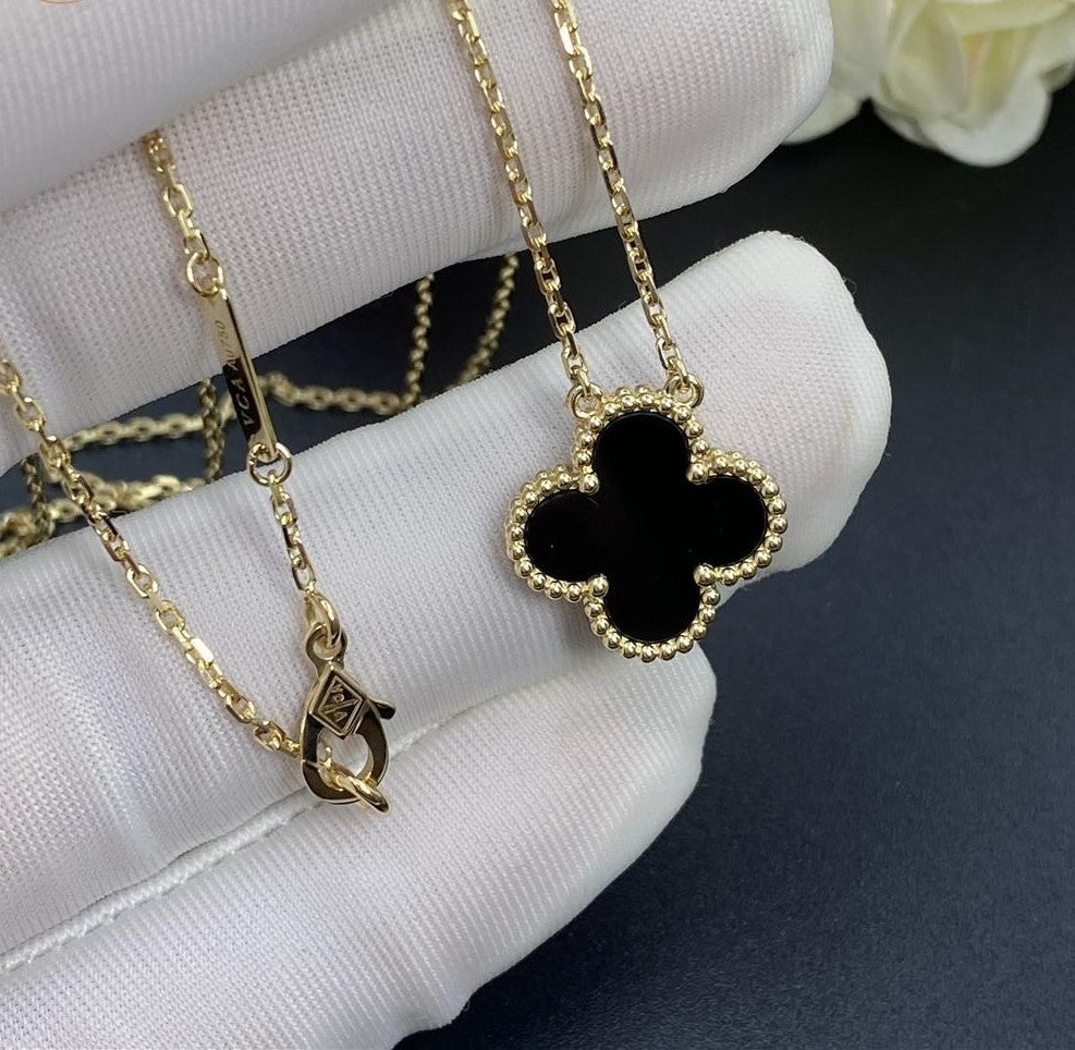 Colar Vintage Alhambra Black Red - Wayne  Joias